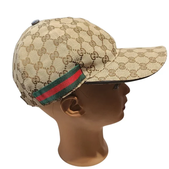 Super EUC Gucci Brown Patterned Baseball Hat - Picture 2 of 5